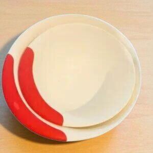 Set of 2 OXO Good Grip White & Red Mixing Bowls